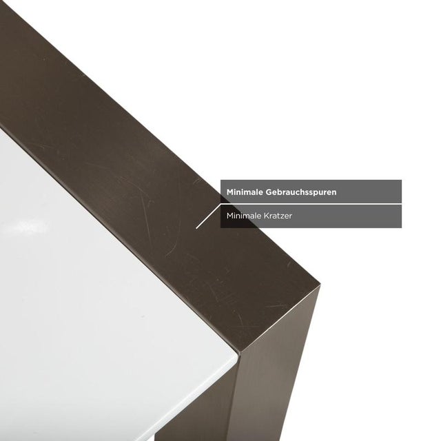 Kristalia Sushi Wooden Dining Table in White and Silver For Sale - Image 9 of 13