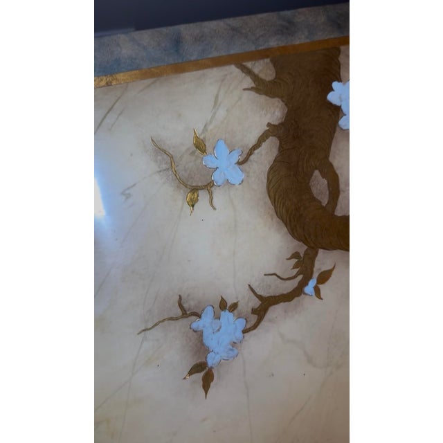 Wood Rare Hollywood Regency 4-Door Black Lacquer Sideboard, Structural Brass Inserts (100+ Pieces), Mastercraft/ William Doezema Style, Circa 1970 For Sale - Image 7 of 14