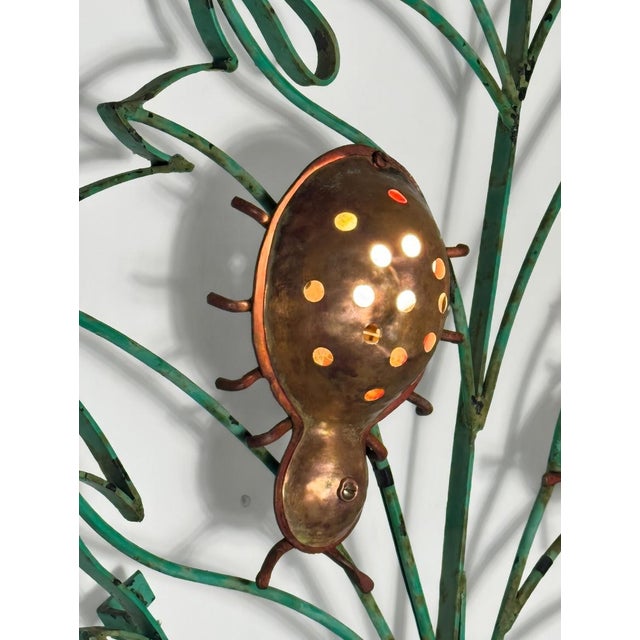 Metal Leaf Sconce in the style of Mathieu Mategot, 1950s For Sale - Image 7 of 8