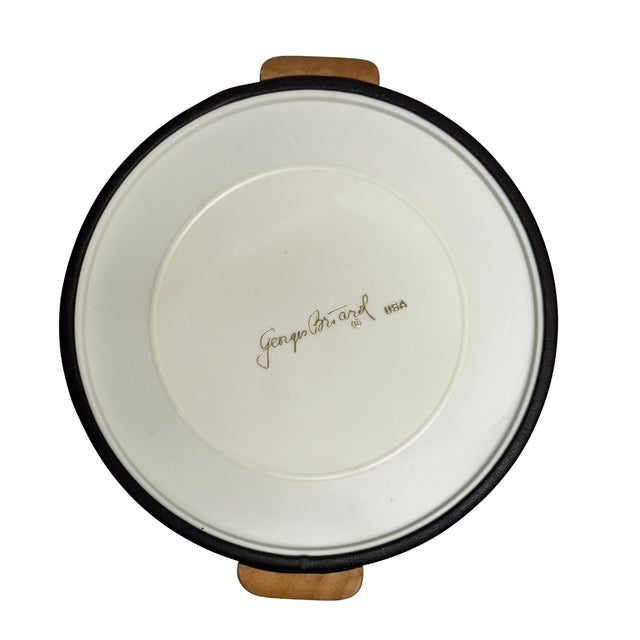Textile 1960s George Briard Mid-Century Modern Leatherette Ice Bucket With Bentwood Handles For Sale - Image 7 of 7