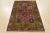 Cabin Yalameh Rug 4'10'' X 6'8'' Green Wool Vintage Tribal Hand-Knotted Carpet For Sale - Image 3 of 13