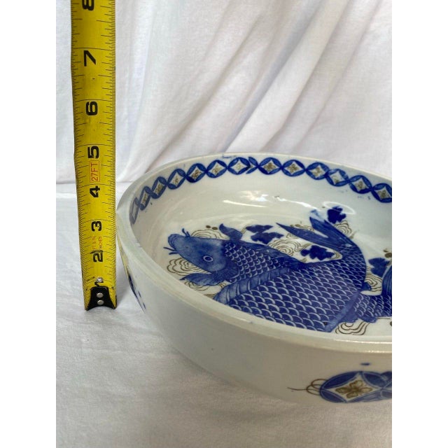Japanese Edo Period Imari Bowl With Koi Motif, Circa 1780–1820 For Sale - Image 11 of 14