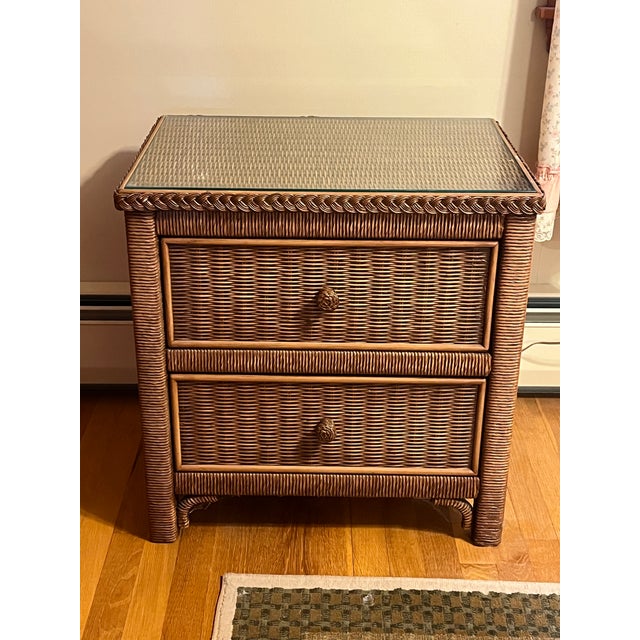 1980s 1980s Pair of Henry Link Pair of Nightstands For Sale - Image 5 of 12
