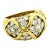 1990s Jose Hess 18k Gold 4.50 Carat Diamond Bombe Ring, Size 7 For Sale