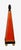 This is a stunning and very unusual pair of 67inch tall painted wood obelisks. The obelisks are painted in an orangey-red...