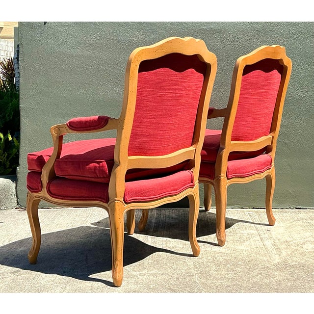 Vintage Carved Fauteuil Chairs - A Pair For Sale - Image 11 of 12