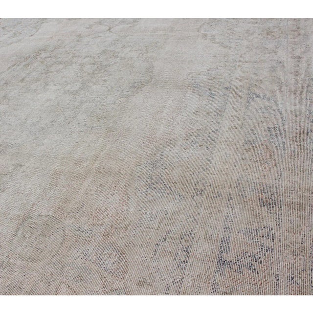 Keivan Woven Arts, En-140593, Neutral Vintage Turkish Rug in Cream, Gray, Camel and Light Brown Colors For Sale - Image 9 of 10