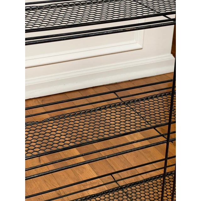 Tony Paul Style Vintage Mid-Century Modern Metal Etagere With Brass Ball Finials, 1960s For Sale - Image 10 of 14