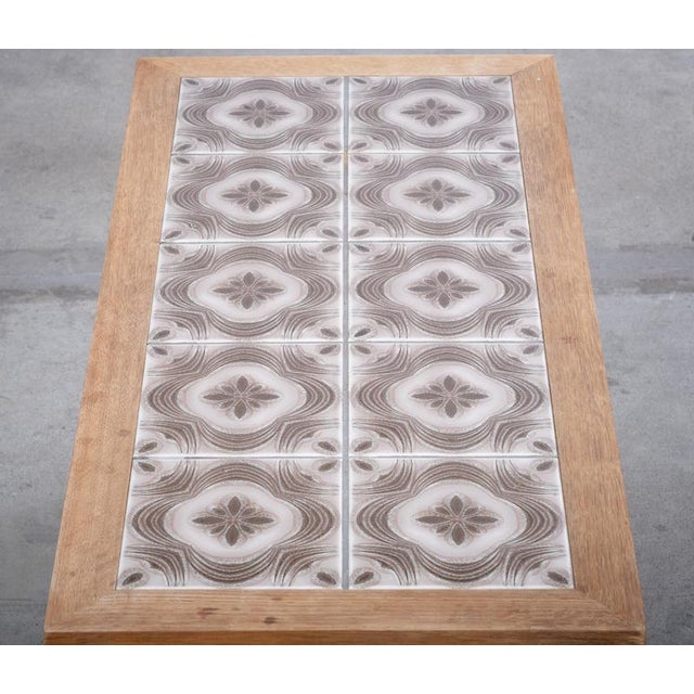 Gold Oak Hall Piece with Tiles by Henning Kjærnulf, Denmark, 1960s For Sale - Image 8 of 11