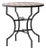 Matthew Izzo Home Moroccan Zellige Yellow and White Striped Tile and Iron X Base 32" Round Bistro Table For Sale