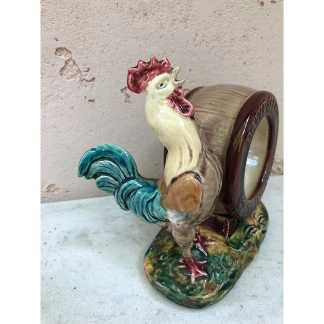 C.1890 George Dreyfus Majolica Rooster Frame For Sale In Austin - Image 6 of 8