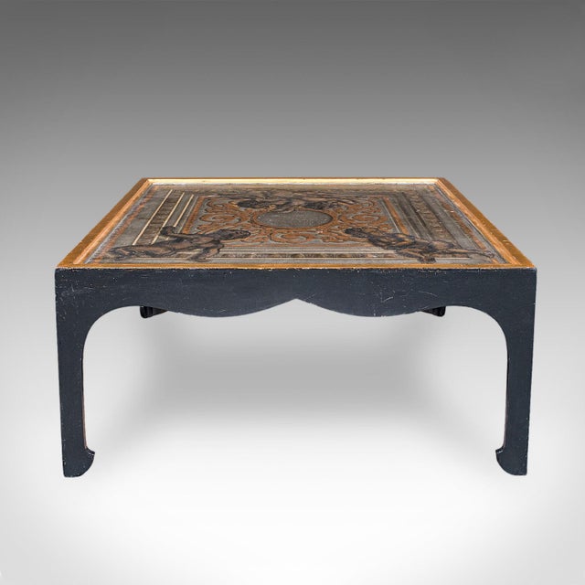 1970s Vintage Chinoiserie Coffee Table, Italian, Ebonised, Gilt, Neoclassical, Accent For Sale - Image 5 of 10