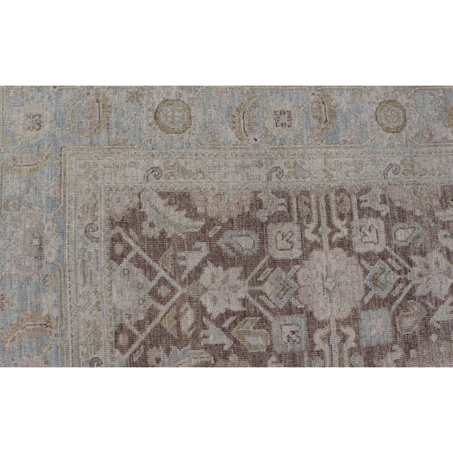 Modern Tabriz Design Rug by Keivan Woven Arts in Warm Brown Tones 9'3 X 11'8 For Sale - Image 13 of 17