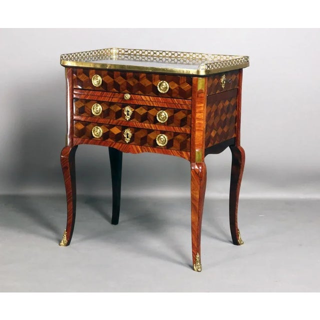 Cubic Marquetry Lounge Table For Sale - Image 3 of 12