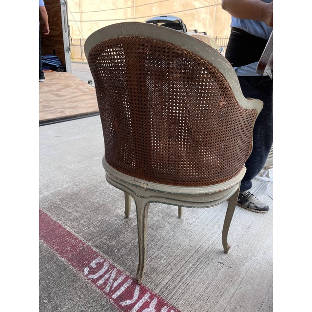 18th Century 18th Century French Caned Corner Chair or Chaise De Bureau For Sale - Image 5 of 6