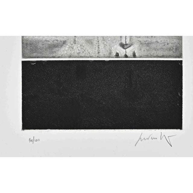 Modern Cesare Peverelli, Composition, Etching, 1973 For Sale - Image 3 of 4