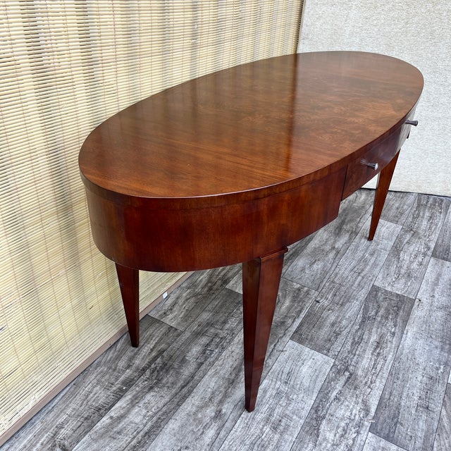 Traditional Late 20th Century Inlaid Writing Desk by Hickory & White Furniture. For Sale - Image 3 of 17