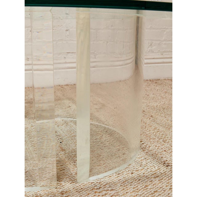 Mid 20th Century Mid 20th Century Lucite Table Open Circle Base For Sale - Image 5 of 11