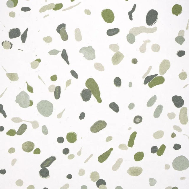 Abstract Sample - Schumacher x Backdrop Los Cosmos Wallpaper in Moss For Sale - Image 3 of 6