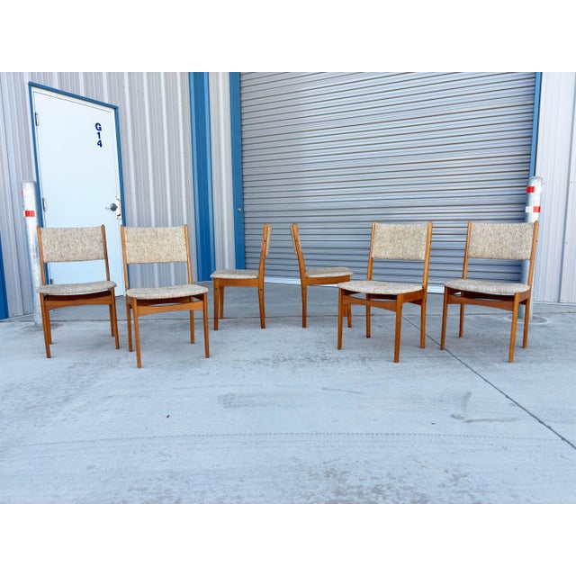 1960s Danish Modern Teak Dining Chairs Set of 6 For Sale - Image 4 of 14