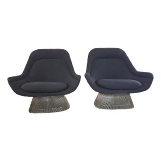 Pair of 1980s Knoll Platner Easy Lounge Chairs For Sale