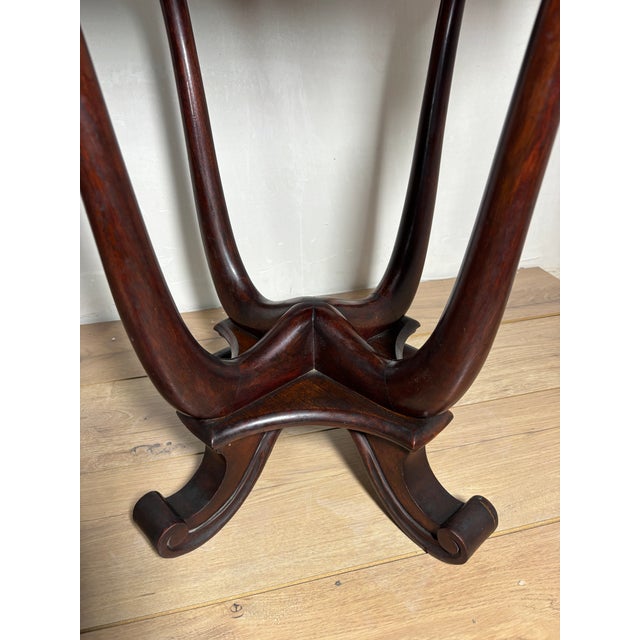 Art Nouveau Oak Pedestal Side Table, Early 20th Century For Sale - Image 10 of 12