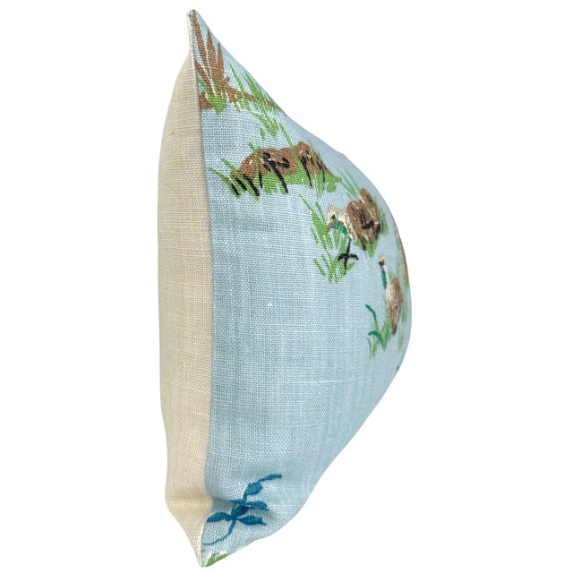 Traditional Pointers Covey Pillow Cover in Sky Blue, 12x20 Pillow For Sale - Image 3 of 3