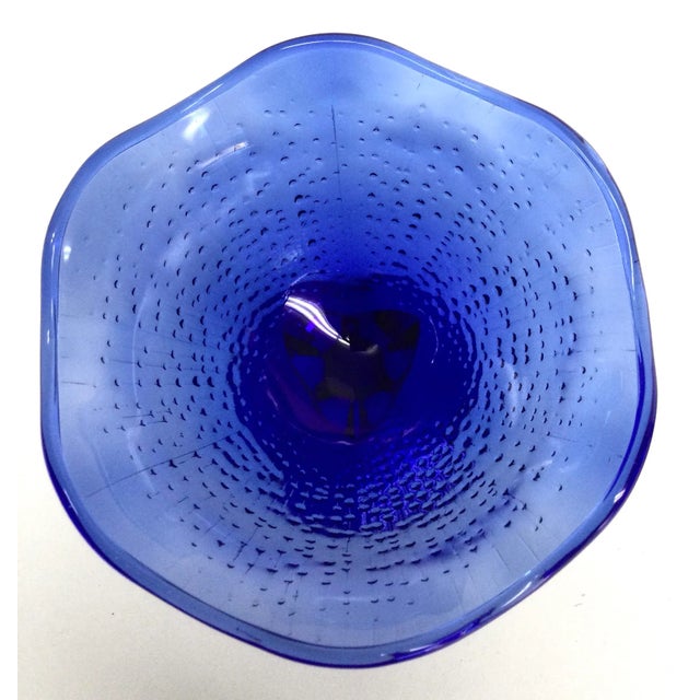 Vintage French Cobalt Blue Ice Cream Coupes - a Pair For Sale - Image 11 of 12