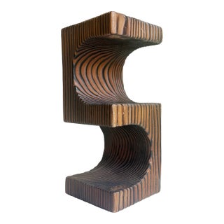 Shou Sugi Ban Abstract Wood Object, 1970s Japan For Sale