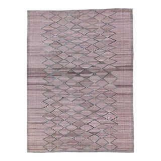 Modern Kilim Rug by Keivan Woven Arts, Wool, Diamond Pattern 8'10 X 11'7 For Sale