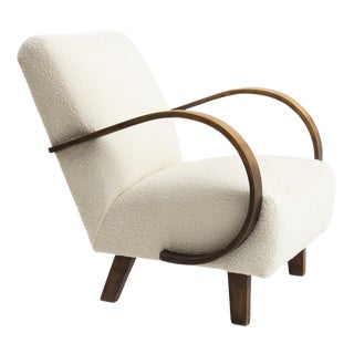 1950s Czech Wooden Armchair by J. Halabala For Sale