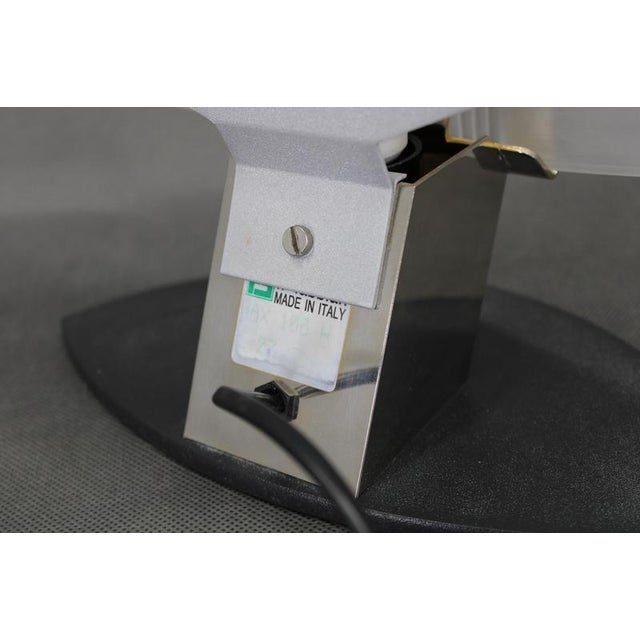 Mid-Century Italian Frosted Glass Table Lamps attributed to F. Fabbian, 1980s, Set of 2 For Sale - Image 10 of 13