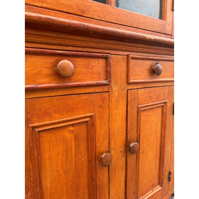 American Pine Glazed Corner Cupboard For Sale - Image 11 of 18