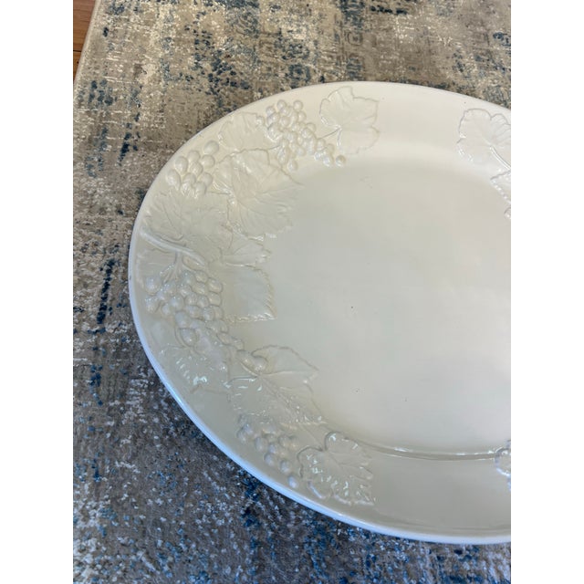 Ceramic 1990s Italian Large Serving White Tray Thanksgiving For Sale - Image 7 of 11