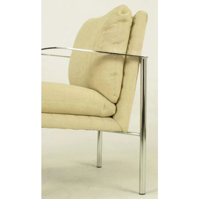 Paul Tuttle Inspired Chrome Arm Chairs - a Pair For Sale - Image 10 of 11