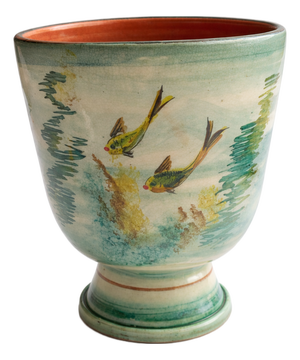 Ceramic Cache Pot Plant Holder by Rayon Albisola, Italy, 1950s