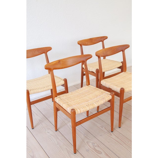 W2 Dining Chairs by Hans J. Wegner for C. M. Madsen, Denmark, 1960s, Set of 4 For Sale - Image 10 of 14