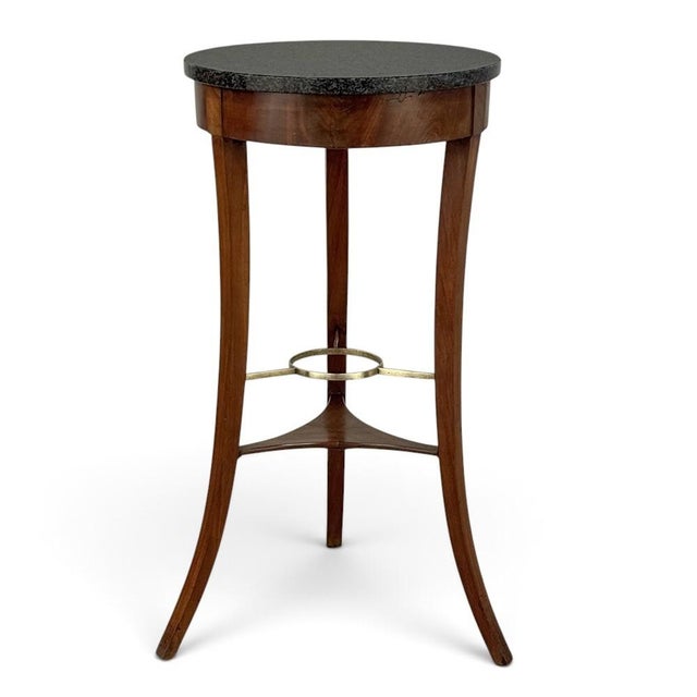 French French Directoire Mahogany Black Marble Guéridon ~ End Table For Sale - Image 3 of 18