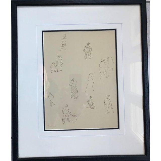 Albert Marquet, Study of Characters, Original Drawing, Framed For Sale - Image 3 of 3