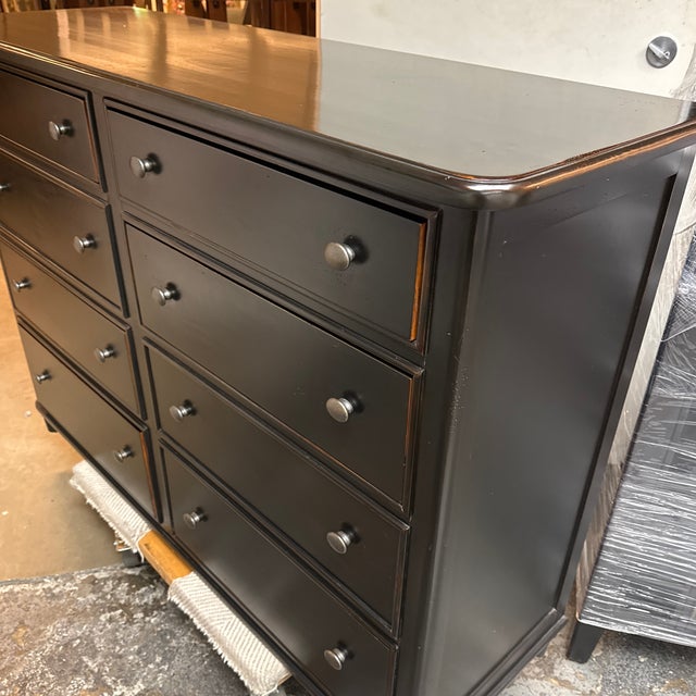 Eastern Furniture Co. Ebony Eight-Drawer High Dresser For Sale - Image 11 of 12