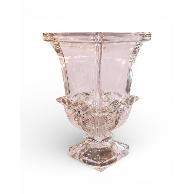 Godinger Vintage Godinger Glass Co Shannon Deco Crystal Glass Trophy Vase, Ireland 21st Century For Sale - Image 4 of 10