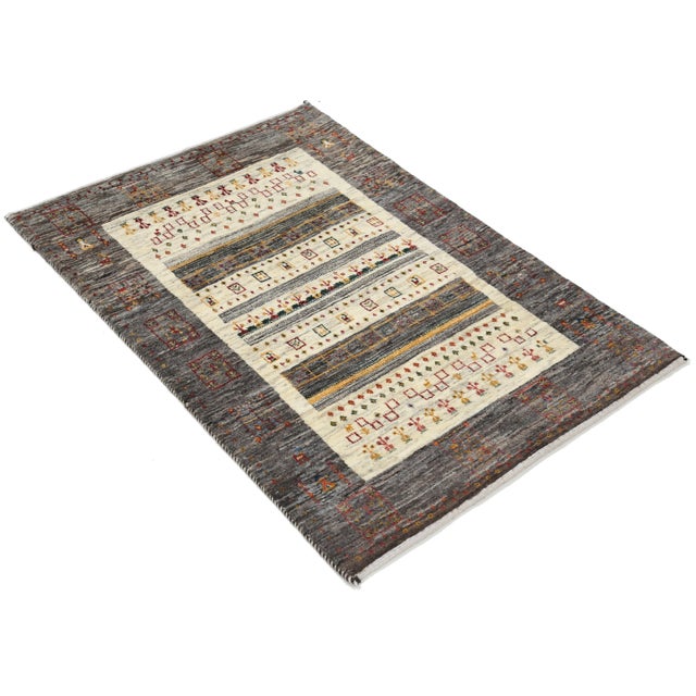 Tribal Fine Hand Knotted Persian Gabbeh For Sale - Image 3 of 4