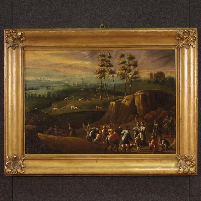 Landscape with Wayfarers, 1750, Oil on Canvas, Framed For Sale - Image 16 of 16