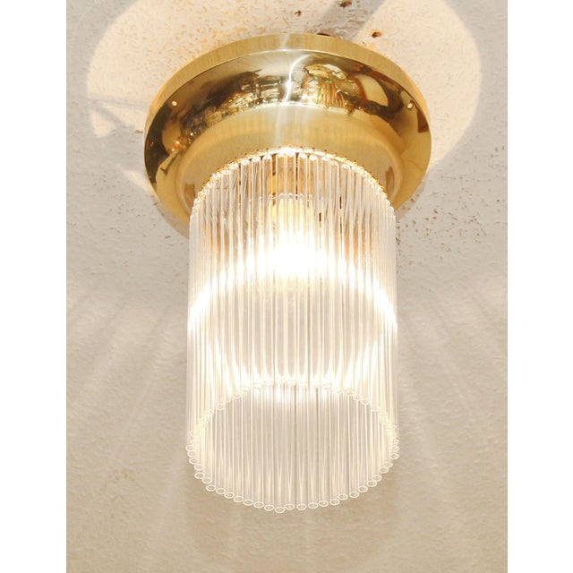 Gold Art Nouveau Art Deco Glass Ceiling Lamp, 1890s For Sale - Image 8 of 8
