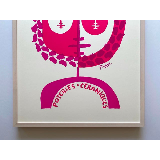 Mid-Century Modern Pablo Picasso Vintage 1972 Mid Century Modernist Framed " Poteries-Ceramiques " French Exhibition Silkscreen Print For Sale - Image 3 of 18