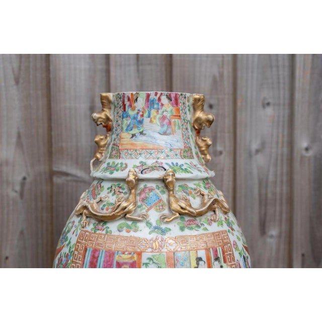 Pink Antique Chinese Qing Dynasty Famille Rose Porcelain Vase, 1800s For Sale - Image 8 of 18