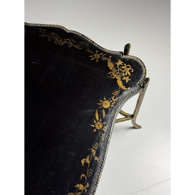 Vintage Chinoiserie coffee table. Large Chinoiserie coffee table. Made by Dennis & Leen in the 1980s. Metal frame in faux...