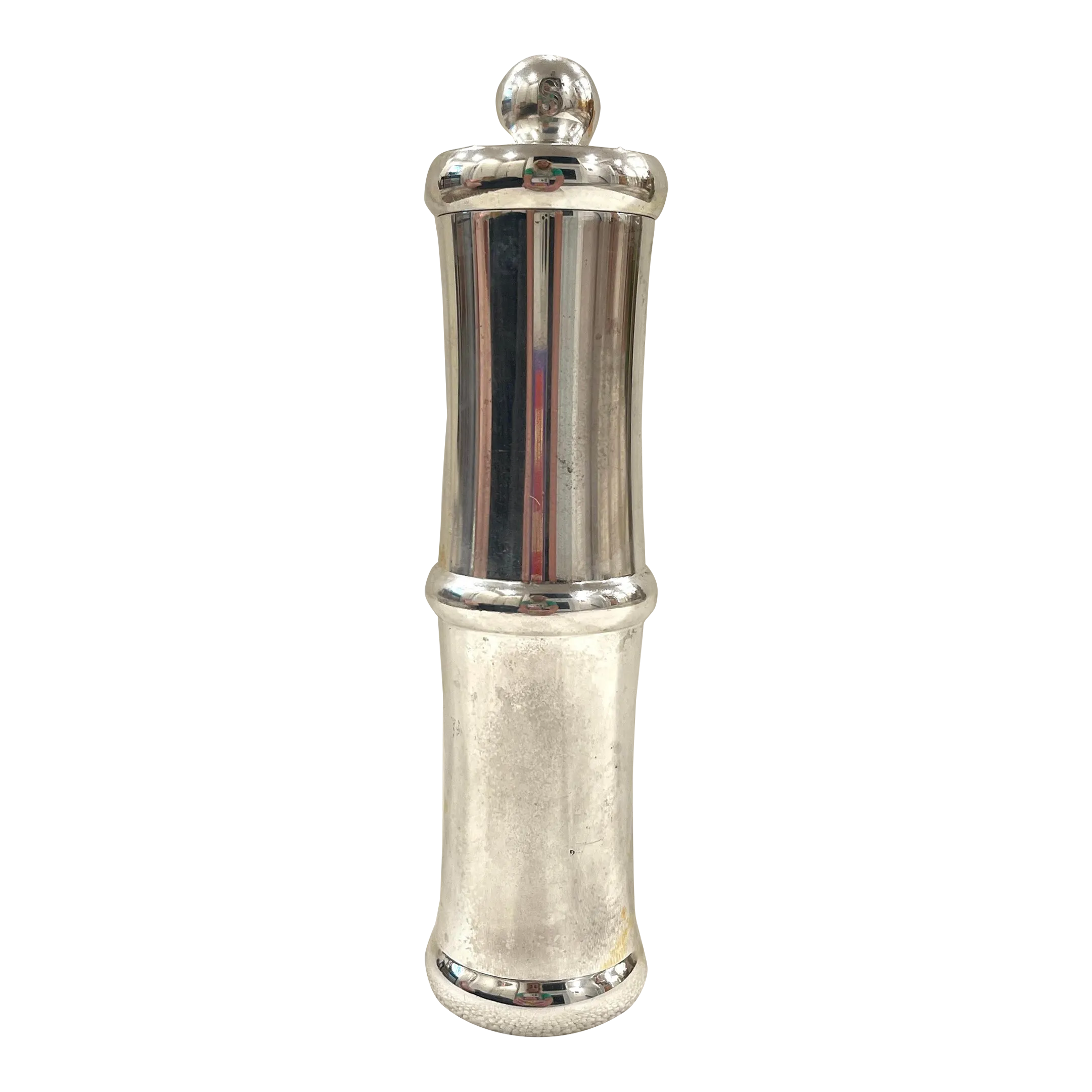 Vintage Gucci Silver Bamboo Salt Grinder | Chairish