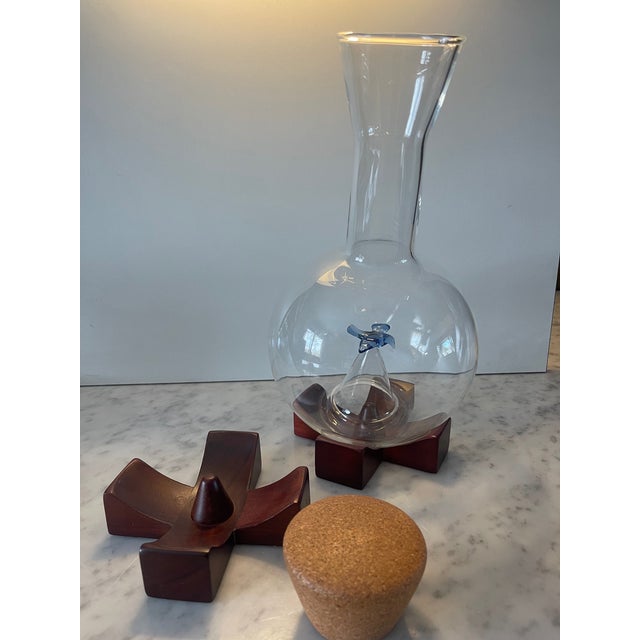 Michael Graves Michael Graves With Swid Powell PostModern Handblown Wine Aerator Decanter For Sale - Image 4 of 8