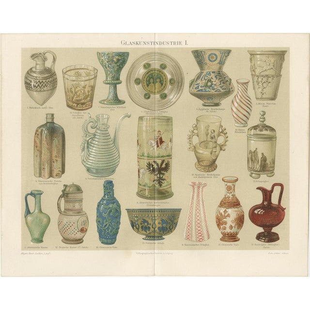 Art Nouveau Glass and Historic Glassmaking by Peter Behrens, 1898, Set of 2 For Sale - Image 15 of 16